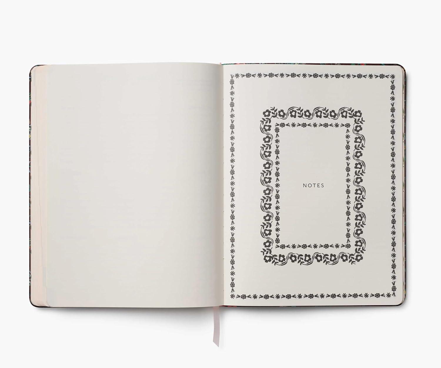 imageRIFLE PAPER CO 2026 Gracie 12Month Academic Planner Aug 2025 July 2026 ThreadStitch Binding 962 L x 718 W Metallic Gold Foil Accents Monthly Pages amp Note Section