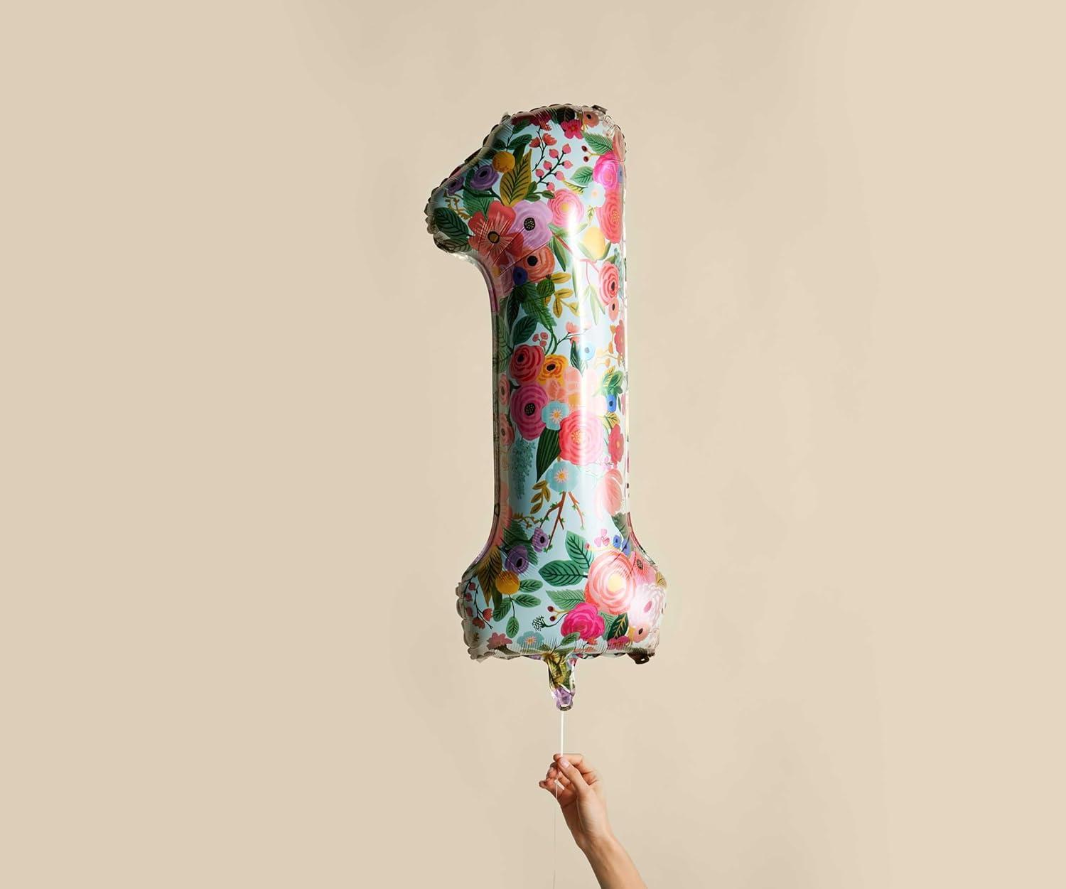 imageRIFLE PAPER CO Garden Party Full Color Mylar Numbered Balloon 40 L Decoration for Events Celebrations Holidays and Parties Stylish Pattern 71