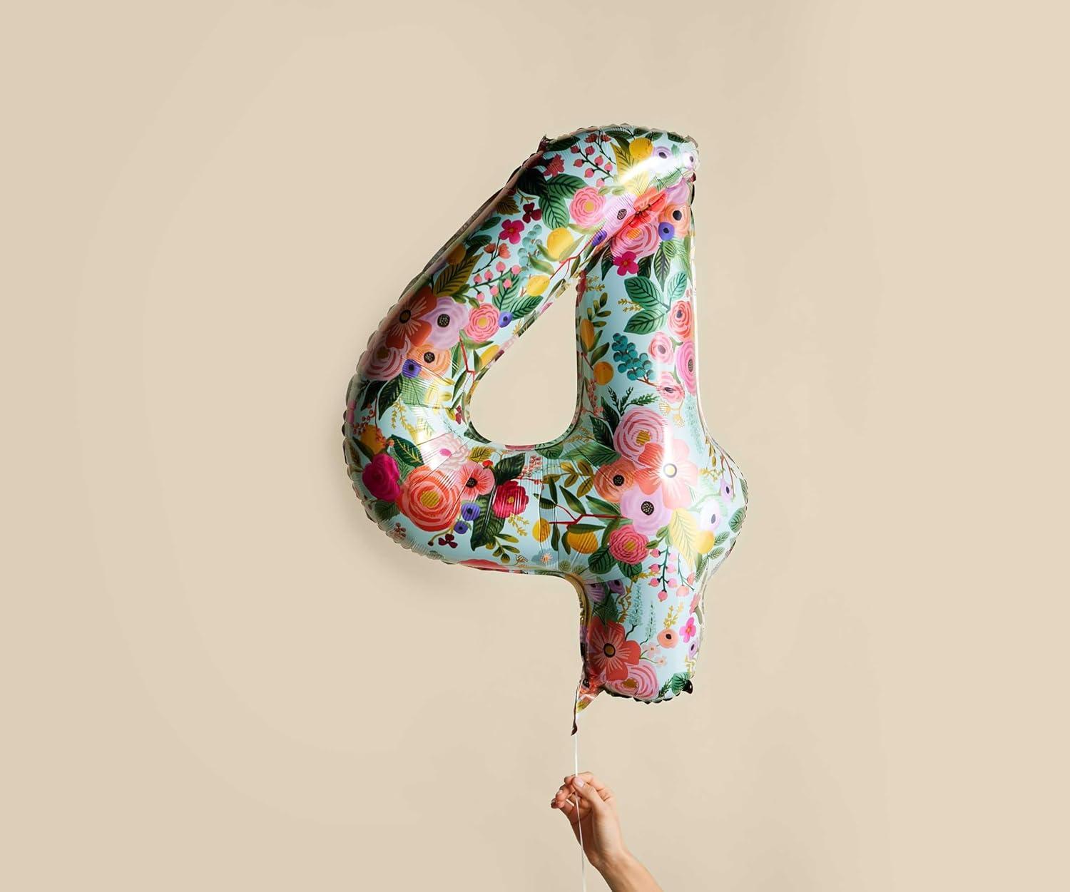 imageRIFLE PAPER CO Garden Party Full Color Mylar Numbered Balloon 40 L Decoration for Events Celebrations Holidays and Parties Stylish Pattern 74