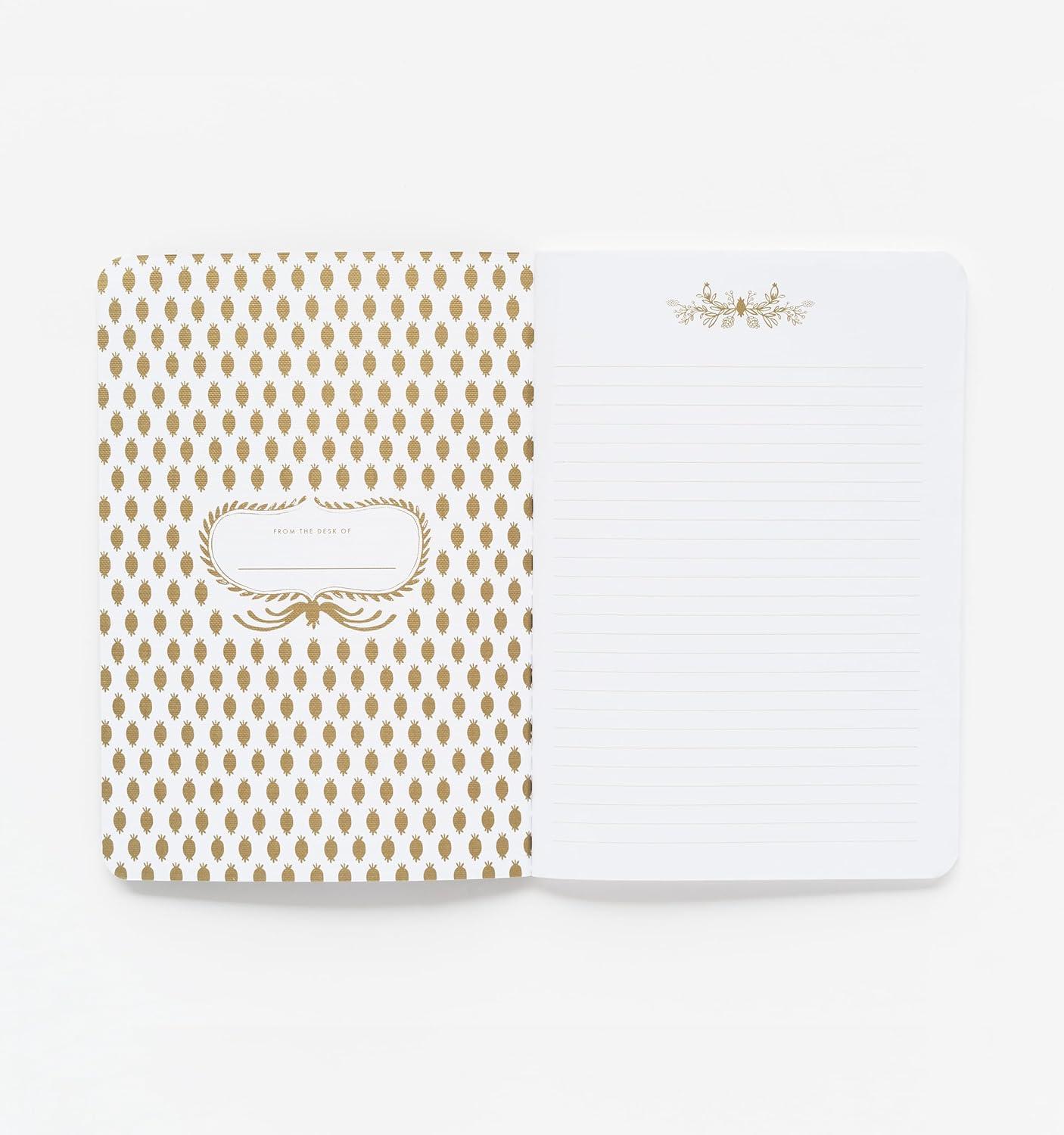 imageRIFLE PAPER CO Garden Party Stitched Notebook Set Set Of 3 Colorful Notebooks 64 Ruled Pages With Gold Ink Full Color Canvas Cover With White Text Paper Interior 6 W 85 LMulticolor