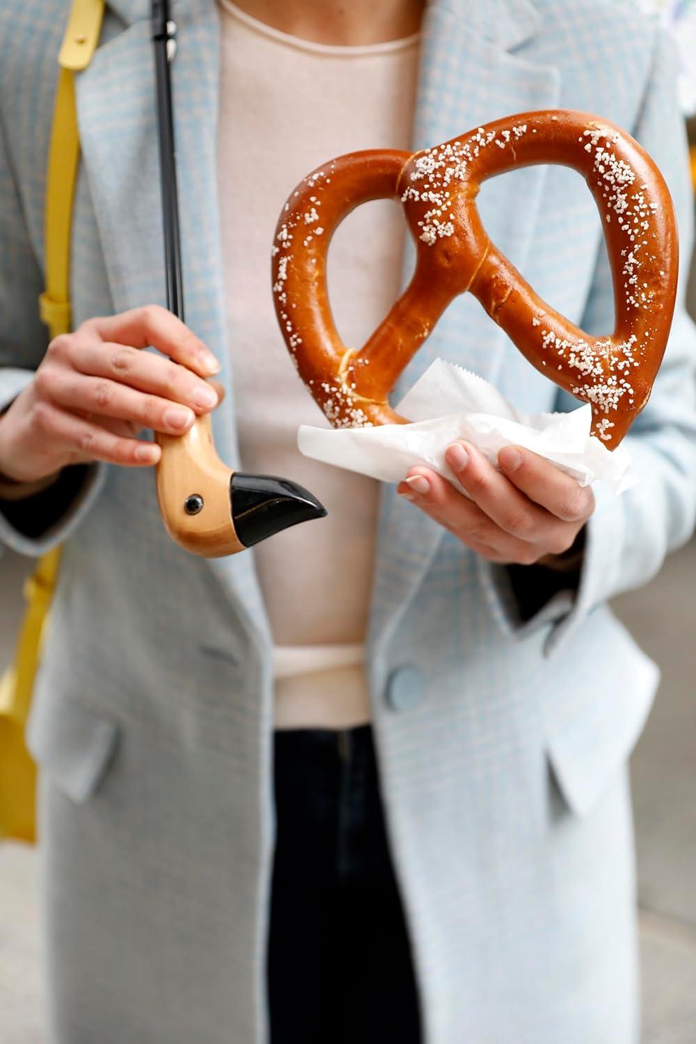 imageRIFLE PAPER CO Umbrella Matching Storage Sleeve Portable Auto Open and Close Wooden Handle Printed in Full ColorCamont