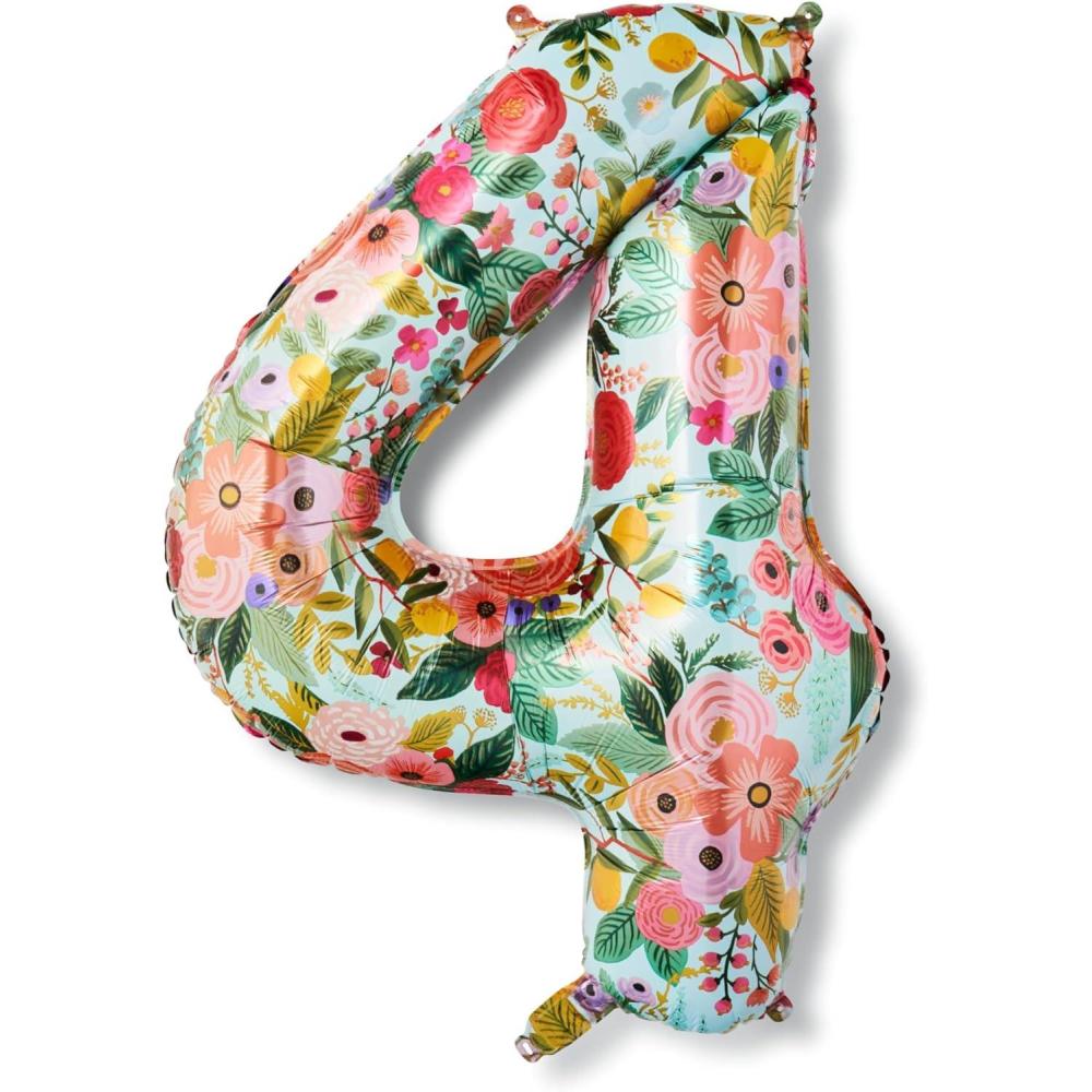 imageRIFLE PAPER CO Garden Party Full Color Mylar Numbered Balloon 40 L Decoration for Events Celebrations Holidays and Parties Stylish Pattern 74