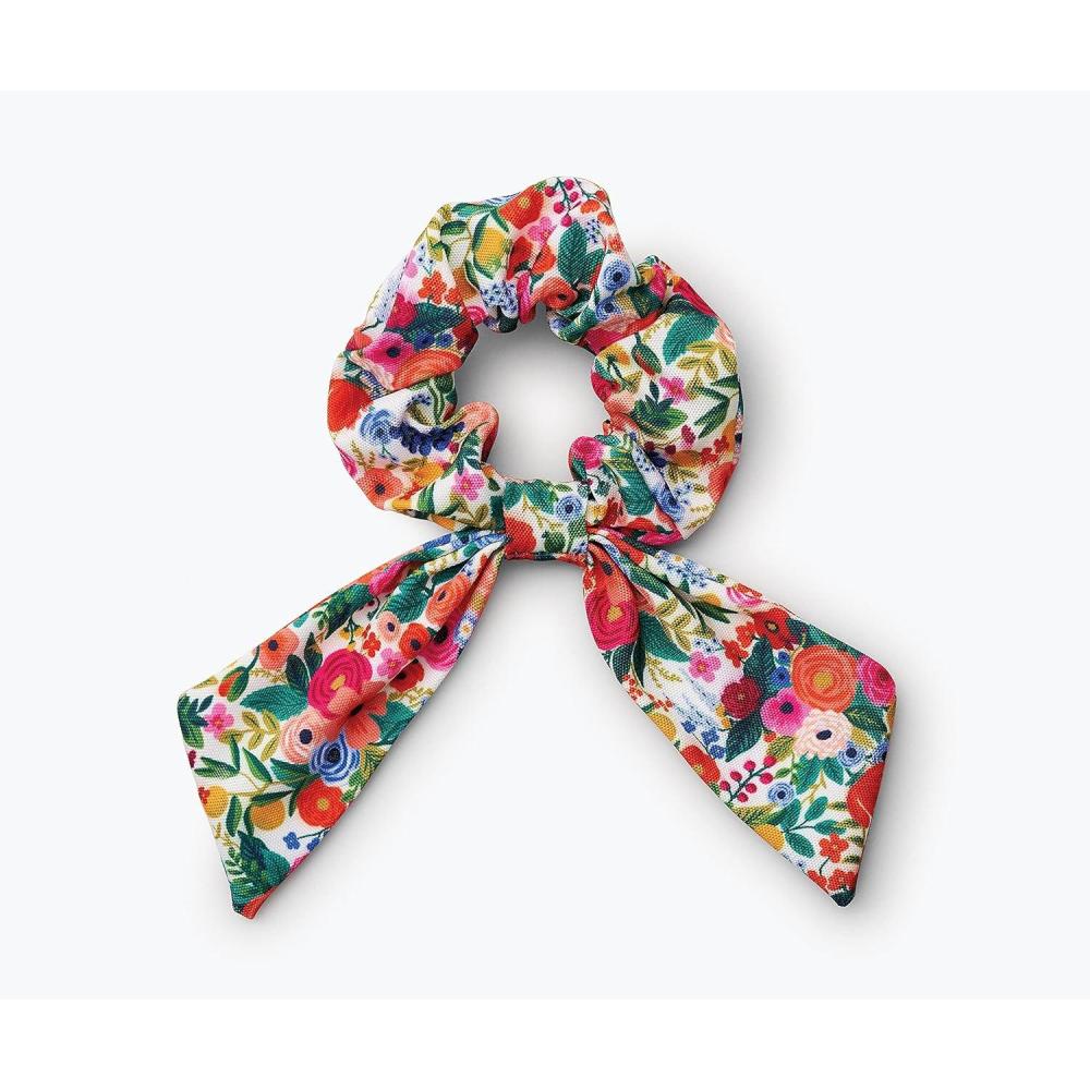 imageRIFLE PAPER CO Garden Party Scrunchie 100 Polyester Digitally Printed 35 Diameter Scarf Tie for Hair Soft Elastic Scrunchie Hair Band Works as Ponytail Holder or Wrist AccessoryGarden Party