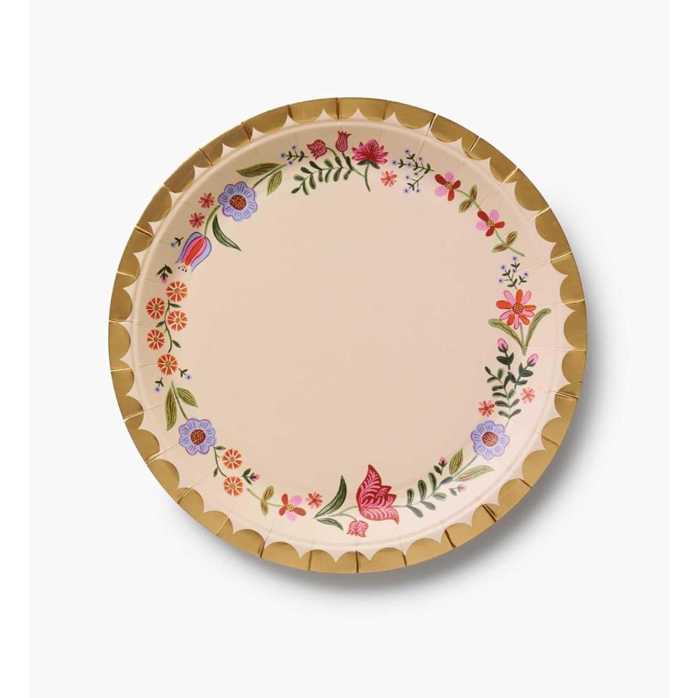 imageRIFLE PAPER CO Liesel Large Plates Vibrant Floral Design Perfect for Parties Celebrations and Special Occasions Durable and Stylish Tableware to Add a Fun Elegant Touch to Any Event