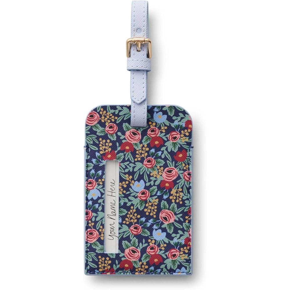 imageRIFLE PAPER CO Rosa Luggage Tag for Suitcase and Luggage Travel Must Have Accessory for Women Bag Tags Printed in Full Color with Foil Stamped Logo 433 L  275 W