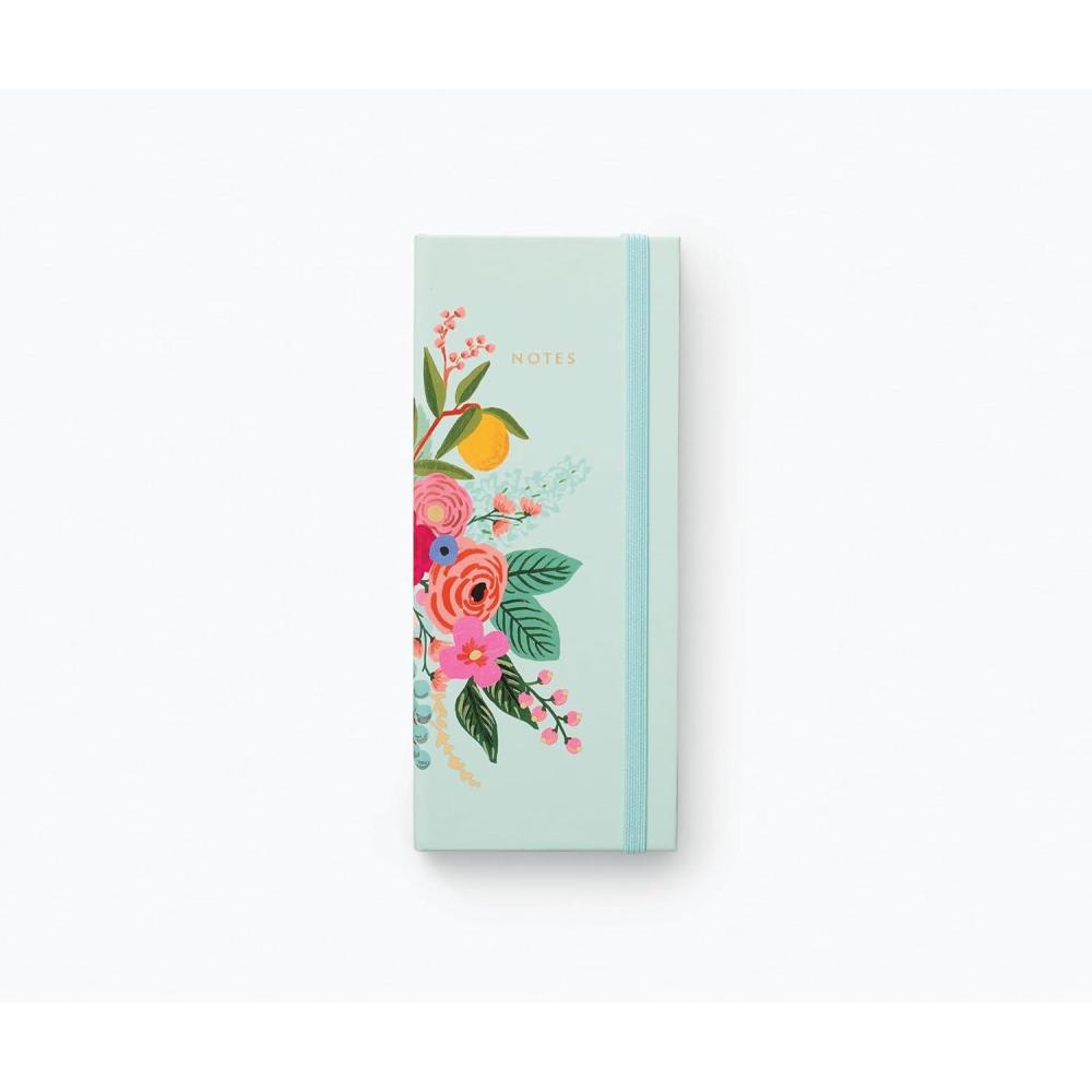 imageRIFLE PAPER CO Sticky Note Folio Includes TearOff Pad and Sticky Notes Gold Foil Accents Hard Cover and Elastic Closure Keep Track of Your Every Day ToDosGarden Party