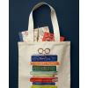 RIFLE PAPER CO. Canvas Tote Bag for Beach, Gym, & Travel, Shoulder Bag for Women, Reusable Bag, Summer Essentials(Canvas Book Club)