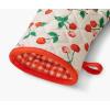 RIFLE PAPER CO. Cherries Oven Mitt and Potholder Set – Kitchen Protection with Hand-Painted Cherry Design, Cotton Shell & Polycotton Lining, Heat-Resistant, Diamond Quilted, Protects up to 450°F