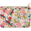RIFLE PAPER CO. Clutch | 2 Slots for Credit Cards or ID, Gold Zipper and Hardware, Printed in Full Color with Foil Stamped Logo, Wipe Clean (9.75″ L × 7″ W), Garden Party