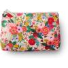 RIFLE PAPER CO. Clutch, Small Pocket for a Credit Card or ID, Gold Zipper and Hardware, Printed in Full Color with Foil Stamped Logo, 9.75″ L × 7″ W(Garden Party)