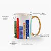 RIFLE PAPER CO. Cool Cats Mug, for Everyday Use and Gatherings with Unique Designs, for Friends and Family Anytime of the Year, Coffee Tea Enthusiasts and more(Book Club)