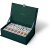 RIFLE PAPER CO. Dominoes Set | 28 Dominoes with Illustrated Designs, Packaged in Embroidered Keepsake Box, Includes Instruction Card for Games, Strawberry Fields