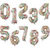 RIFLE PAPER CO. Garden Party Full Color Mylar Numbered Balloon (40″ L, Decoration for Events, Celebrations, Holidays and Parties, Stylish Pattern), #7(#8)