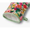 RIFLE PAPER CO. Garden Party Oven Mitt and Potholder Set – Hand-Painted Floral Design, 100% Cotton Shell, Polycotton Lining, Heat-Resistant to 450°F, Diamond Quilted, Machine Washable, Hanging Loop