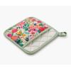RIFLE PAPER CO. Garden Party Oven Mitt and Potholder Set – Hand-Painted Floral Design, 100% Cotton Shell, Polycotton Lining, Heat-Resistant to 450°F, Diamond Quilted, Machine Washable, Hanging Loop