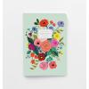 RIFLE PAPER CO. Garden Party Stitched Notebook Set, Set Of 3 Colorful Notebooks, 64 Ruled Pages With Gold Ink, Full Color Canvas Cover With White Text Paper Interior (6″ W × 8.5″ L)(Multicolor)