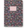 RIFLE PAPER CO. Garden Party Stitched Notebook Set, Set Of 3 Colorful Notebooks, 64 Ruled Pages With Gold Ink, Full Color Canvas Cover With White Text Paper Interior (6″ W × 8.5″ L)(Rosa)