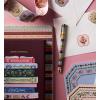 RIFLE PAPER CO. Gemma Writing Pen 5.375″ L, 0.5 mm Rollerball Tip, Stainless Steel Body with Brass Accents, Office and School Supplies for Stationery, Notes, and Art