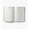 RIFLE PAPER CO. Gracie Stitched Notebook Set, 8.5″ L x 6″ W, Set Of 3, 64 Ruled Pages With Gold Ink, Full-Color Canvas Cover with White Text Paper Interior