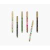 RIFLE PAPER CO. Hydrangea Writing Pen, 5.375″ L, 0.5 mm Rollerball Tip, Stainless Steel Body with Brass Accents, Office and School Supplies for Stationery, Notes, and Art(Juliet Rose)