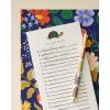 RIFLE PAPER CO. Hydrangea Writing Pen, 5.375″ L, 0.5 mm Rollerball Tip, Stainless Steel Body with Brass Accents, Office and School Supplies for Stationery, Notes, and Art(Book Club)