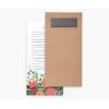 RIFLE PAPER CO. Market Pad | 65 Tear-Off Pages, Features an Attachable Magnet, Warm White Paper Text, Unique Hand-Painted Design (8.5″ L x 4.25″ W), Floral Vines