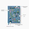 RIFLE PAPER CO. Menagerie Garden Embroidered Journal | 400 Ruled Pages, Cloth Cover with Floral Embroidery & Grosgrain Ribbon Bookmark, Lay-Flat Binding, 8″ L x 5.75″ W(Menagerie Garden)
