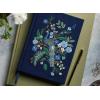 RIFLE PAPER CO. Menagerie Garden Embroidered Journal | 400 Ruled Pages, Cloth Cover with Floral Embroidery & Grosgrain Ribbon Bookmark, Lay-Flat Binding, 8″ L x 5.75″ W(Peacock)