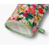 RIFLE PAPER CO. Oven Mitt | 100% Cotton Heat Resistant Oven Glove Pot Holders | Protects from Temperatures Up to 450° Fahrenheit | Diamond Quilted 12″ L x 7″ W | Garden Party