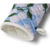 RIFLE PAPER CO. Oven Mitt Set | 100% Cotton Heat Resistant Oven Glove | Protects from Temperatures Up to 450° Fahrenheit | Diamond Quilted 12″ L x 7″ W | Hydrangea