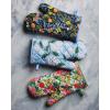 RIFLE PAPER CO. Oven Mitt Set | 100% Cotton Heat Resistant Oven Glove | Protects from Temperatures Up to 450° Fahrenheit | Diamond Quilted 12″ L x 7″ W | Hydrangea