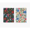 RIFLE PAPER CO. Pocket Notebook Set of 2 | 32 Blank Pages Each, Saddle-Stitched Binding, Printed in Full Color and Foil Stamped (5.5″ L × 4.25″ W), Wild Rose