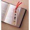 RIFLE PAPER CO. Studious Dogs Bookmark 6″ L x 1.75″ W, Saffiano PU with a Grosgrain Ribbon, Metallic Gold Foil Logo, Perfect for Book Lovers, Writers, & Readers