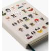 RIFLE PAPER CO. Studious Dogs Embroidered Journal 240 Lined Pages, 8″ L x 5.75″ W, Cloth Cover with Metallic Thread Embroidery, Includes Grosgrain Ribbon Bookmark