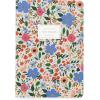 RIFLE PAPER CO. Wild Rose Stitched Notebook Set, 8.5″ L x 6″ W, Set Of 3 Notebooks, 64 Ruled Pages With Gold Ink, Canvas Paper Cover With White Text Paper Interior