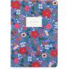RIFLE PAPER CO. Wild Rose Stitched Notebook Set, 8.5″ L x 6″ W, Set Of 3 Notebooks, 64 Ruled Pages With Gold Ink, Canvas Paper Cover With White Text Paper Interior