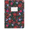 RIFLE PAPER CO. Wild Rose Stitched Notebook Set, 8.5″ L x 6″ W, Set Of 3 Notebooks, 64 Ruled Pages With Gold Ink, Canvas Paper Cover With White Text Paper Interior