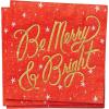 RIFLE PAPER CO. Be Merry & Bright Cocktail Napkins, Set of 20, Disposable Hand Napkins for Christmas and Holiday Parties, Everyday Paper Napkins with Festive Designs, Printed in Full Color(Be Merry & Bright)