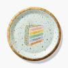 RIFLE PAPER CO. Birthday Cake Large Plates, Set of 8, Whimsical Birthday Cake Design, Perfect for Parties, Celebrations, and Special Occasions, Durable and Stylish Tableware to Add a Festive Touch