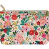 RIFLE PAPER CO. Clutch | 2 Slots for Credit Cards or ID, Gold Zipper and Hardware, Printed in Full Color with Foil Stamped Logo, Wipe Clean (9.75″ L × 7″ W), Garden Party