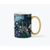 RIFLE PAPER CO. Cool Cats Mug, for Everyday Use and Gatherings with Unique Designs, for Friends and Family Anytime of the Year, Coffee Tea Enthusiasts and more(Peacock)