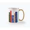 RIFLE PAPER CO. Cool Cats Mug, for Everyday Use and Gatherings with Unique Designs, for Friends and Family Anytime of the Year, Coffee Tea Enthusiasts and more(Book Club)