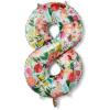 RIFLE PAPER CO. Garden Party Full Color Mylar Numbered Balloon (40″ L, Decoration for Events, Celebrations, Holidays and Parties, Stylish Pattern), #7(#8)