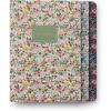 RIFLE PAPER CO. Garden Party Stitched Notebook Set, Set Of 3 Colorful Notebooks, 64 Ruled Pages With Gold Ink, Full Color Canvas Cover With White Text Paper Interior (6″ W × 8.5″ L)(Rosa)