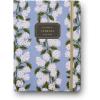 RIFLE PAPER CO. Journal with Pen | Hardcover Notebook with Foil Accents, Paper-Wrapped Grayboard, (144 Pages, Elastic Band Closure, Pocket for Extra Storage), Estee(Hydrangea)