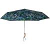 RIFLE PAPER CO. Umbrella, Matching Storage Sleeve, Portable, Auto Open and Close, Wooden Handle, Printed in Full Color(Peacock)