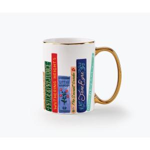 RIFLE PAPER CO. Cool Cats Mug, for Everyday Use and Gatherings with Unique Designs, for Friends and Family Anytime of the Year, Coffee Tea Enthusiasts and more(Book Club)
