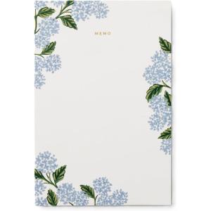 RIFLE PAPER CO. Large Memo Notepad 65 Tear-Off Pages, Manage Important Tasks, Jot Down a To-Do List, or Leave a Sweet Message with our Illustrated Notepads (9″ L x 6″ W), Aster(Hydrangea)