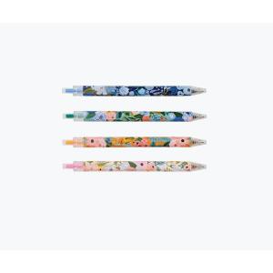 RIFLE PAPER CO. Margaux Gel Pen Set of 8 – Boxed Set of 8 Different Colored Retractable Gel Pens, 0.5mm Rollerball Tip, 5.5″ L, Perfect for Stylizing Note Taking and Writing(Garden Party)