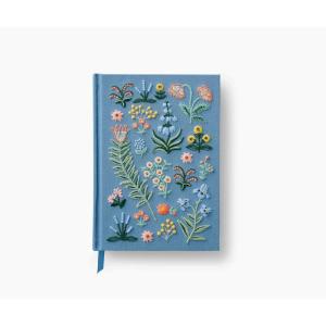 RIFLE PAPER CO. Menagerie Garden Embroidered Journal | 400 Ruled Pages, Cloth Cover with Floral Embroidery & Grosgrain Ribbon Bookmark, Lay-Flat Binding, 8″ L x 5.75″ W(Menagerie Garden)